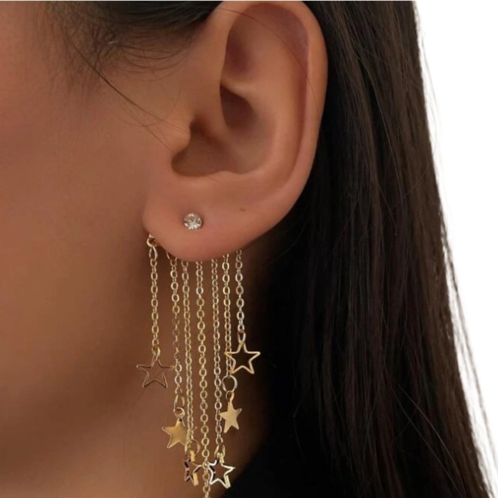 Star Gold Earrings